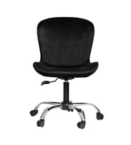 Krom Metal Ayaklı Ofis Çocuk Odası Çalışma Sandalyesi (AYARLANILABİLİR) AÇELYA (Siyah)