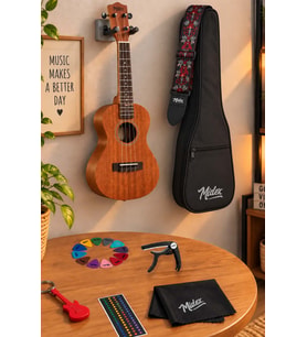 Midex SP-21MC Set Maun Soprano Ukulele (Metod Nota Sticker Askı Pena)