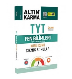 Altın Karma Yayınları TYT Fen Bilimleri Fizik - Kimya - Biyoloji Konu Konu Çıkmış Sorular