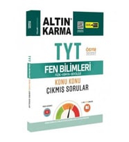 Altın Karma Yayınları TYT Fen Bilimleri Fizik - Kimya - Biyoloji Konu Konu Çıkmış Sorular