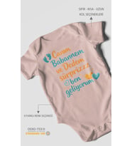 Babaanneye ve Dedeye Özel Kısa Kollu Bebek Body %100 Pamuk