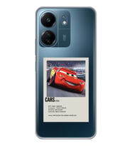 Xiaomi Redmi 13C Uyumlu Cars Mcqueen Desenli Şeffaf Telefon Kılıfı