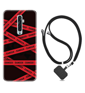 Oppo Reno 2Z 4 Lite 4 Pro 5 6 7 A31 Kılıf Boyun Askılı Silikon Danger 1372