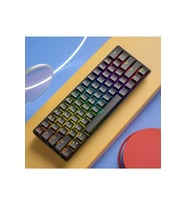 Blue Switch Mini Rgb Oyun Klavyesi Gaming Mekanik 62 Tuşlu 18 Rgb Led Usb Type-c Kablo (Siyah)