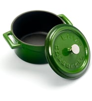 Metal Döküm Mini Tencere, 10 cm, 0.35 L Hacim, Yeşil