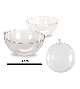 Şeffaf Mika Küre Top 8 CM (20 Adet)