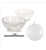Şeffaf Mika Küre Top 8 CM (20 Adet)