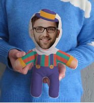 BK Gift Kişiye Özel Fotoğraflı Palyaço Bebek Yastık