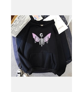 kurukafa Kelebek Tasarım Baskılı Sweatshirt