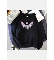 kurukafa Kelebek Tasarım Baskılı Sweatshirt