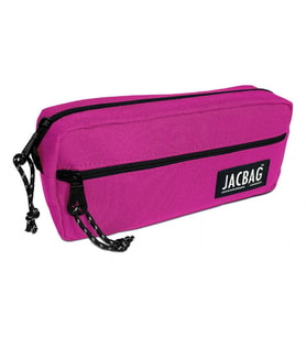 Jacbag Çift Fermuarlı Pembe Kız Çocuk Kalem Kutusu (Çok Renkli)