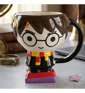 Harry Potter 3D Kabartmalı Kupa Bardak 9.5x16 cm – Dekoratif Tasarımlı Seramik Kahve ve Çay Kupası (Karışık)