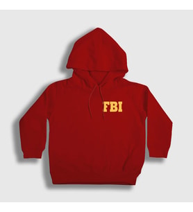 Presmono Unisex Çocuk Kırmızı Fbi The Blacklist Kapüşonlu Sweatshirt 183052tt (Kırmızı)