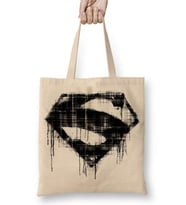Super Man Süperman Bez Çanta Uzun Saplı
