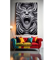 TRİBAL GÖRSEL V23 Ev Duvar Salon Güzellik Salonu Ofis Dükkan Dekarasyon Kanvas Tablo (Çok Renkli)