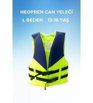 L Beden 10-15 Yaş, Neopren Sünger Yüzme Can Yeleği, Havuz Deniz Aksesuarları (Mavi)