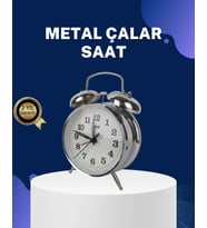 Alarmlı Dekoratif Yuvarlak Masa Saati Gümüş Renk Sessiz Ve Işıklı