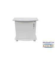Kanki Pet Bombeli Beyaz Akvaryum Sehpa 65 CM
