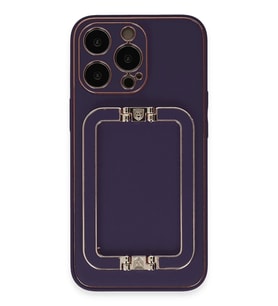 Newface Apple iPhone 14 Pro Kılıf Coco Elit Kapak - Derin Mor