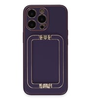 Newface Apple iPhone 14 Pro Kılıf Coco Elit Kapak - Derin Mor