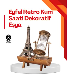 Masa Üstü Ahşap Kum Saati – Dekoratif, Dayanıklı ve Şık