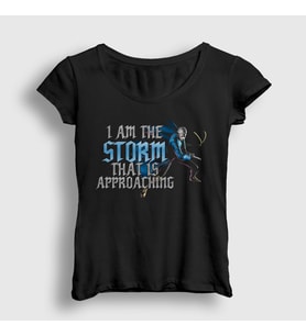 Presmono Kadın Siyah Storm Approaching Dante Devil My Cry T-Shirt 534178tt