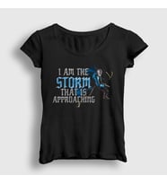 Presmono Kadın Siyah Storm Approaching Dante Devil My Cry T-Shirt 534178tt