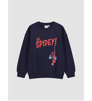 LCW Kids Lacivert Spider-man Erkek Çocuk Sweatshirt