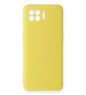 Newface Oppo Reno 4 Lite Kılıf Nano içi Kadife Silikon - Sarı