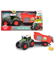 Dickie Fendt Farm Trailer Sesli ve Işıklı Traktör Römorklu