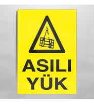 Asılı Yük Uyarı Levhası 40x60cm (Karışık)