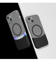 Apple iPhone 13 Uyumlu Kılıf M-Safe Şarj Özellikli Mıknatıslı Zore Duble Kapak (Siyah)