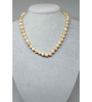 Sedef Taşı Kolye 8mm (Karamel) (Klipsli)