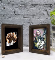 Bk Gift Erkin Baba Tasarımlı Dekoratif 2'li Doğal Masif Ahşap Çerçeve 15x20cm-1 (Beyaz)