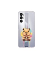 Tecno Pova 3 ile Uyumlu Splash Kapibara Tasarımlı Şeffaf Silikon Kılıf