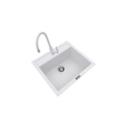POLEX Cristalüx Granit Eviye P-08+Swan-3 Beyaz