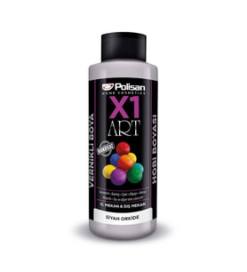 Polisan X1 Art Vernikli Hobi Boyası 120ml Siyah Orkide