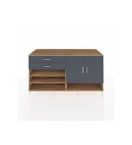 Kronos Konsol 4 Raflı 2 Çekmeceli 2 Kapaklı 176x59x99 Çam-Antrasit