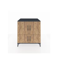 Kronos Şifonyer 3 Raflı 4 Kapaklı 88x59x96 Antrasit-Çam