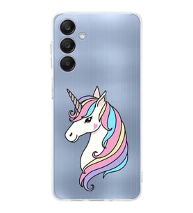 PrintiFy Samsung Galaxy A26 ile Uyumlu Kamera Korumalı Unicorn Tasarımlı Şeffaf Silikon Kılıf