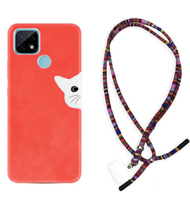 Realme C11 C21 C21Y C25Y C11 2021 Kılıf Boyun Asklı Rasta Silikon Kedoş 1735