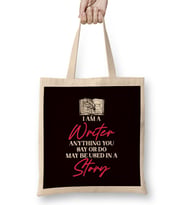 Writer Story Author Bookworm Book Novelist Writing Blogging Bez Çanta Uzun Saplı
