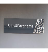 Antrasit Silver Pattern Seri Satış & Pazarlama Kapı İsimliği