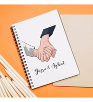 El Ele Sevgili Tasarımlı Defter Kişiye Özel