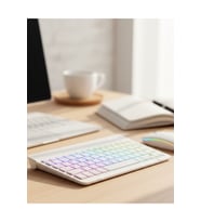 Çoklu Cihaz Uyumlu Kablosuz Klavye Mouse Seti Aydınlatmalı