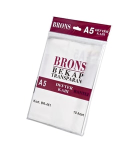 Brons Hazır Defter Kabı A5 Şeffaf 10'Lu Br-445