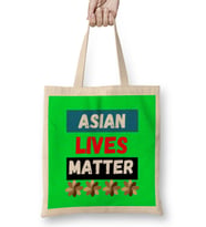 Black Asian Solidarity Stop AAPI Hate Bez Çanta Uzun Saplı