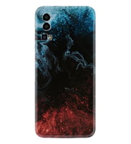 General Mobile GM 23 Kılıf Resimli Desenli Baskılı Silikon Red Blue Black Abstact 1386