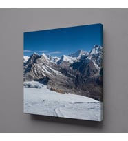 DAĞLAR VE KAR KANVAS TABLO 30x30cm (Karışık)