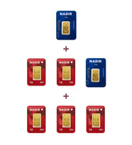Nadir Gold 24 Ayar 10 Gram Külçe Altın (2 Adet 2,5 Gram Külçe Altın + 5 Adet 1 Gram Külçe Altın )